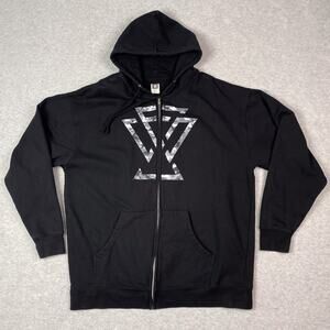 WWE Authentic Mens XXL Undisputed Era Camo Logo Full Zip Hoodie Sweatshirt